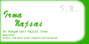 irma majsai business card